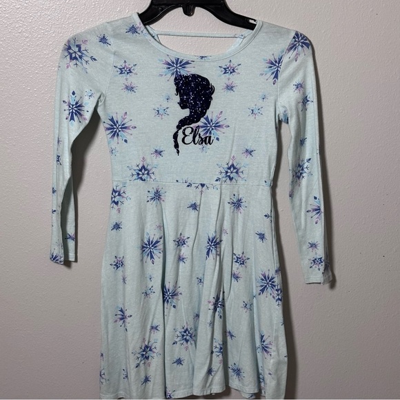 Disney Jumping Beans Limited Edition Girls Blue Elsa Frozen Dress Size 7. - Picture 2 of 7